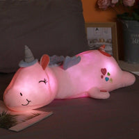 Lunacorn Lichtgevend Eenhoorn | Knuffelige Pluchevriend | Regenboog-LED's | Perfect Cadeau voor Kinderen