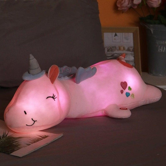 Lunacorn Lichtgevend Eenhoorn | Knuffelige Pluchevriend | Regenboog-LED's | Perfect Cadeau voor Kinderen
