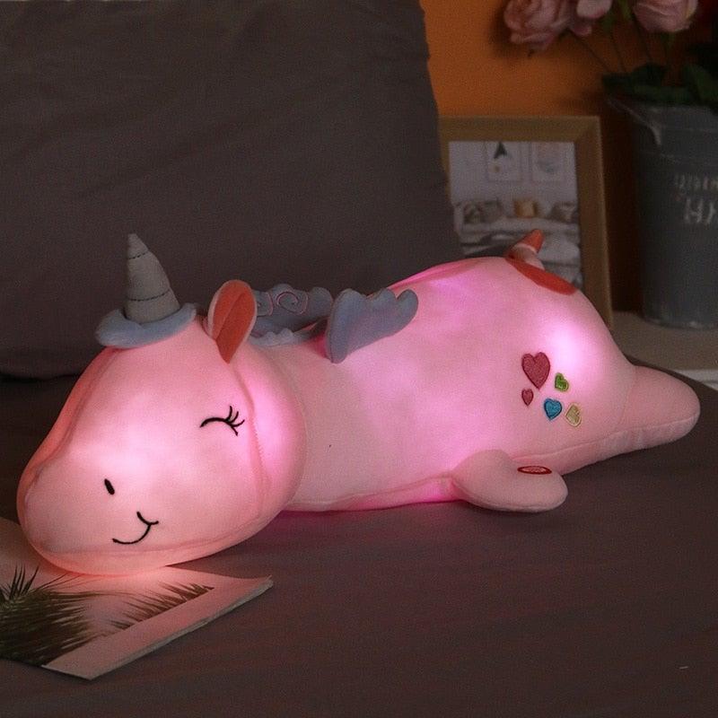 Lunacorn Lichtgevend Eenhoorn | Knuffelige Pluchevriend | Regenboog-LED's | Perfect Cadeau voor Kinderen
