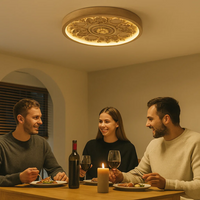 GlowMira | Moderne Hars Plafondlamp met Variabele Lichtkleur
