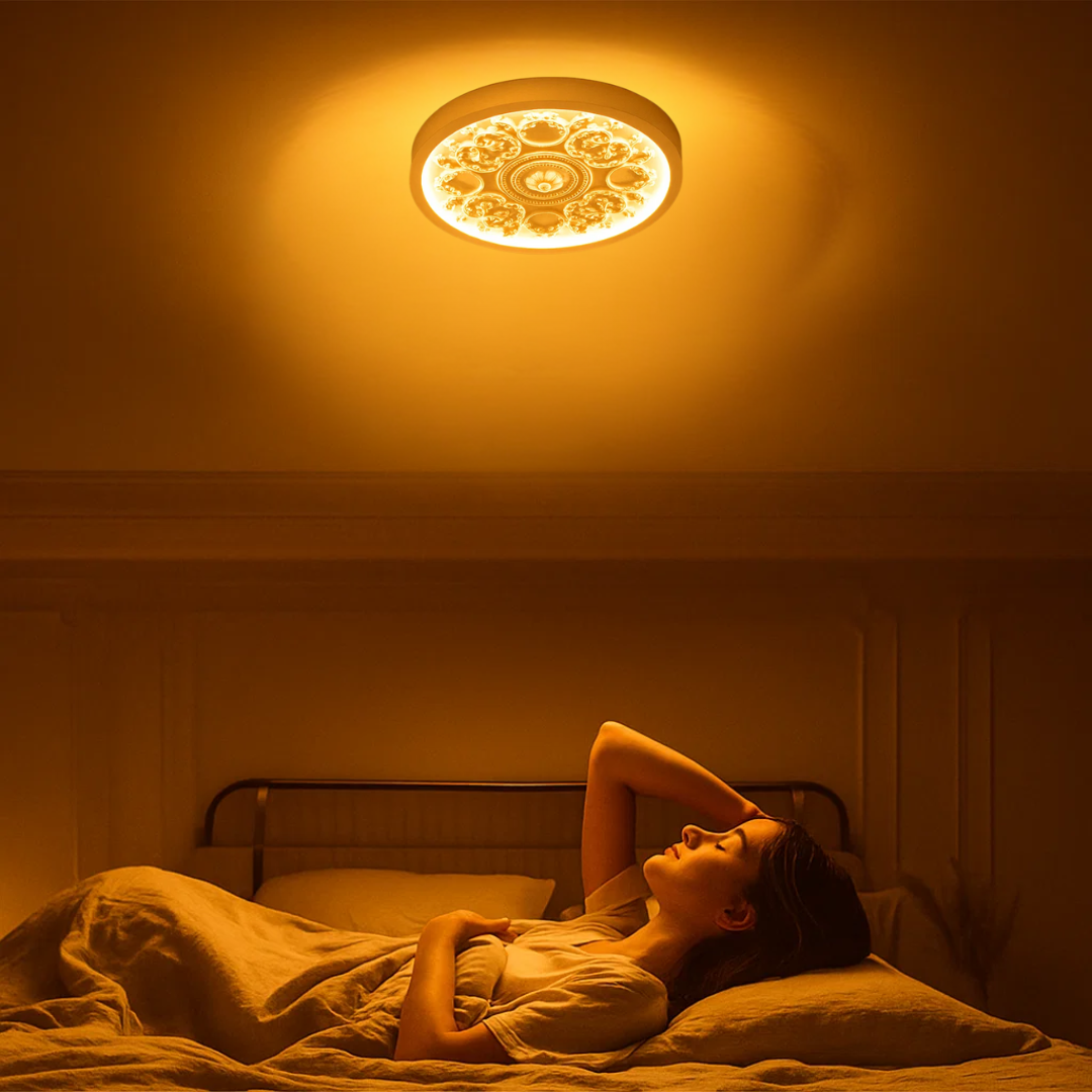GlowMira | Moderne Hars Plafondlamp met Variabele Lichtkleur