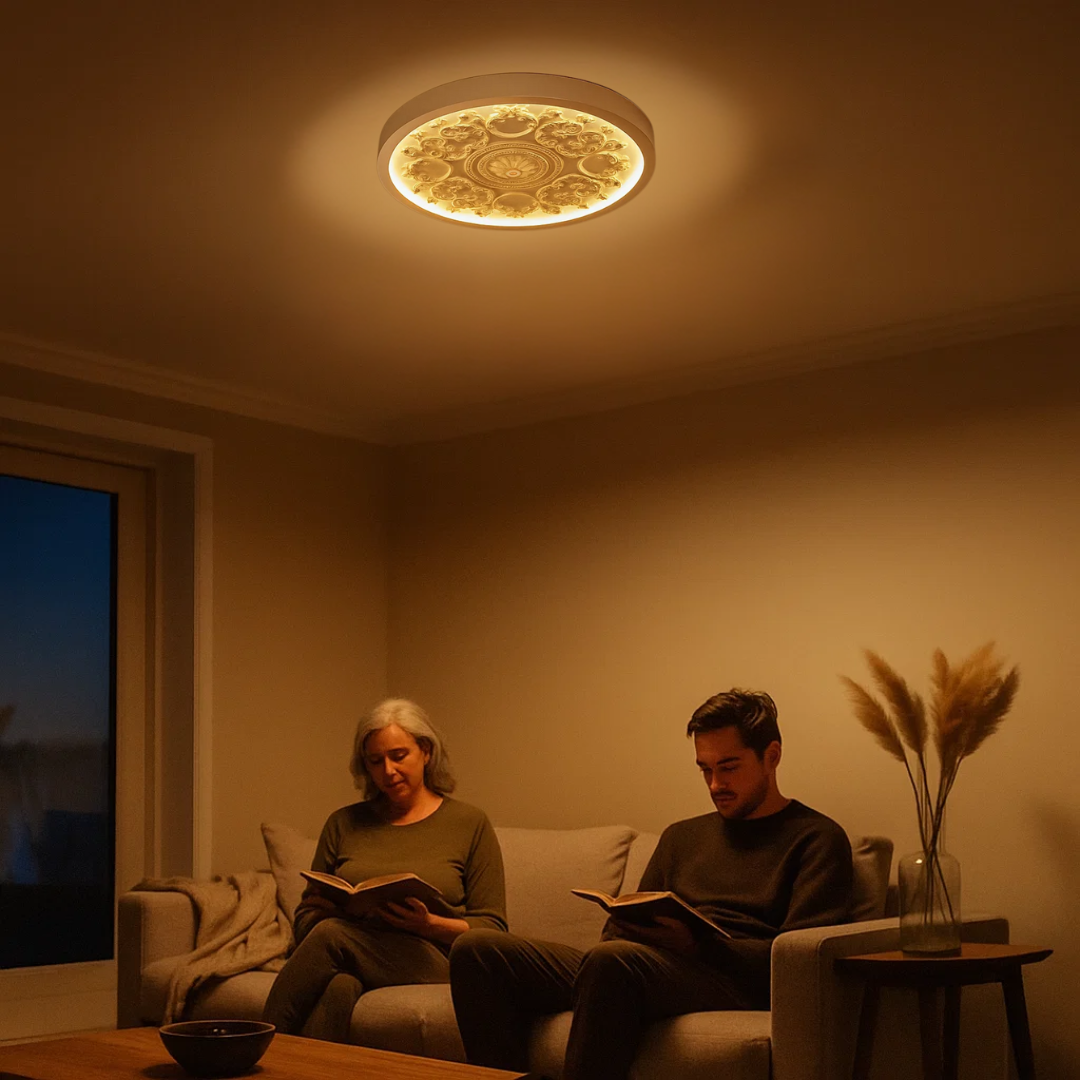GlowMira | Moderne Hars Plafondlamp met Variabele Lichtkleur