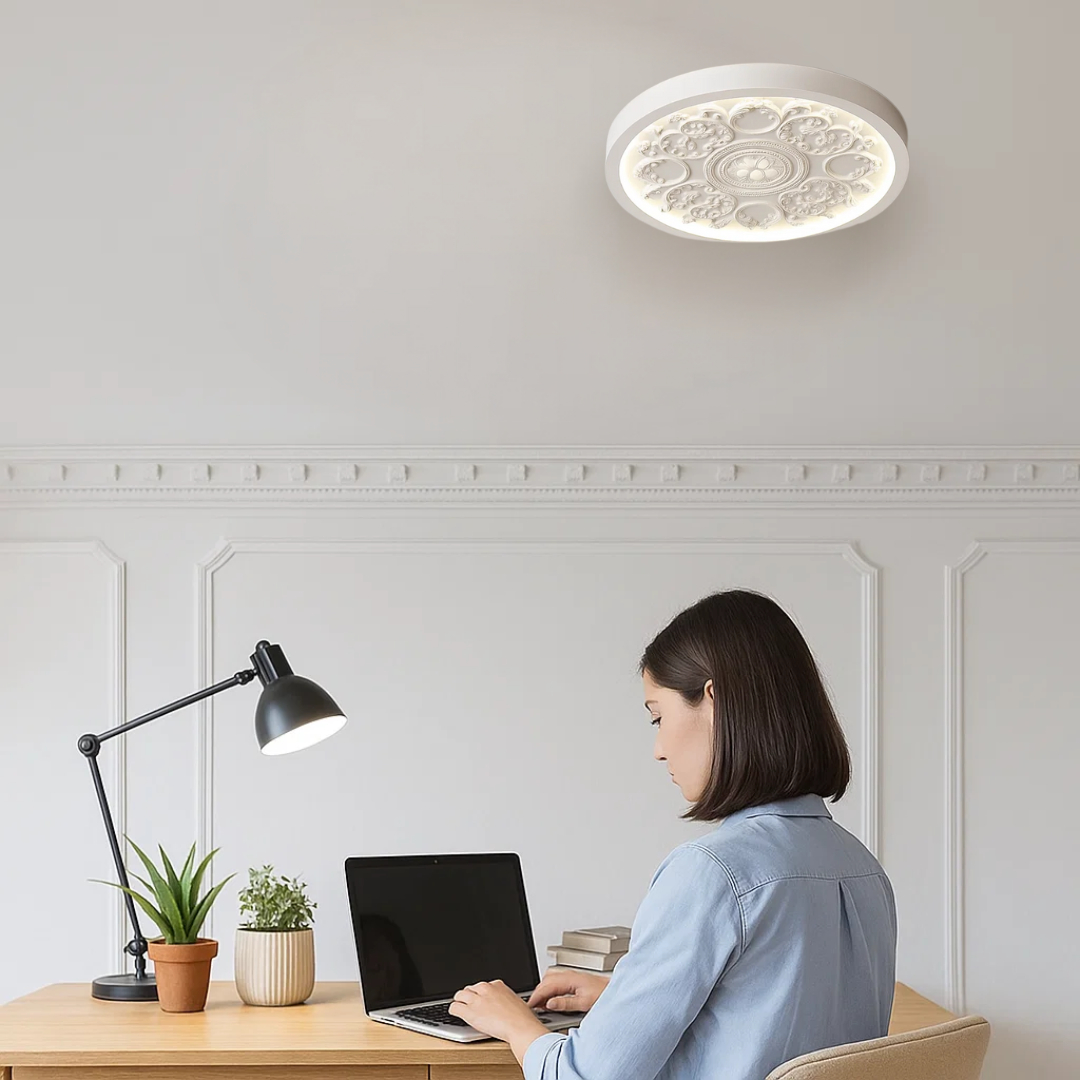 GlowMira | Moderne Hars Plafondlamp met Variabele Lichtkleur