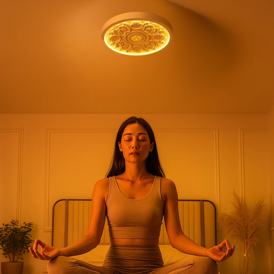 GlowMira | Moderne Hars Plafondlamp met Variabele Lichtkleur