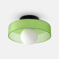 Moderne plafondlamp van glas met een minimalistisch ontwerp