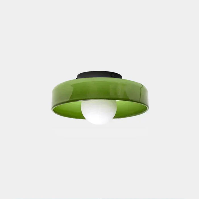 Moderne plafondlamp van glas met een minimalistisch ontwerp