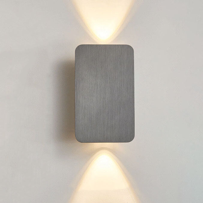 Noordse Minimalistische Glazen Rectangulaire LED Wandlamp 2-licht
