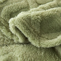 Lammwolldecke WoolAura | Dubbelzijdig verdikt | Imitatie flanel & lamswol | Zacht & warm