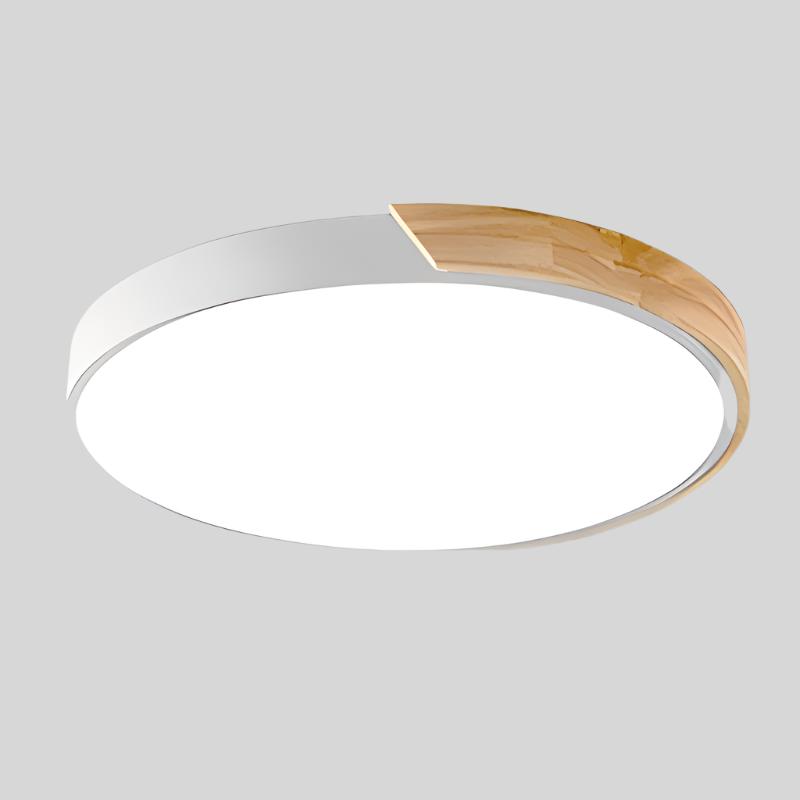 Aelora | Nordic Houten Circulaire Plafondlamp met Warme Gloed