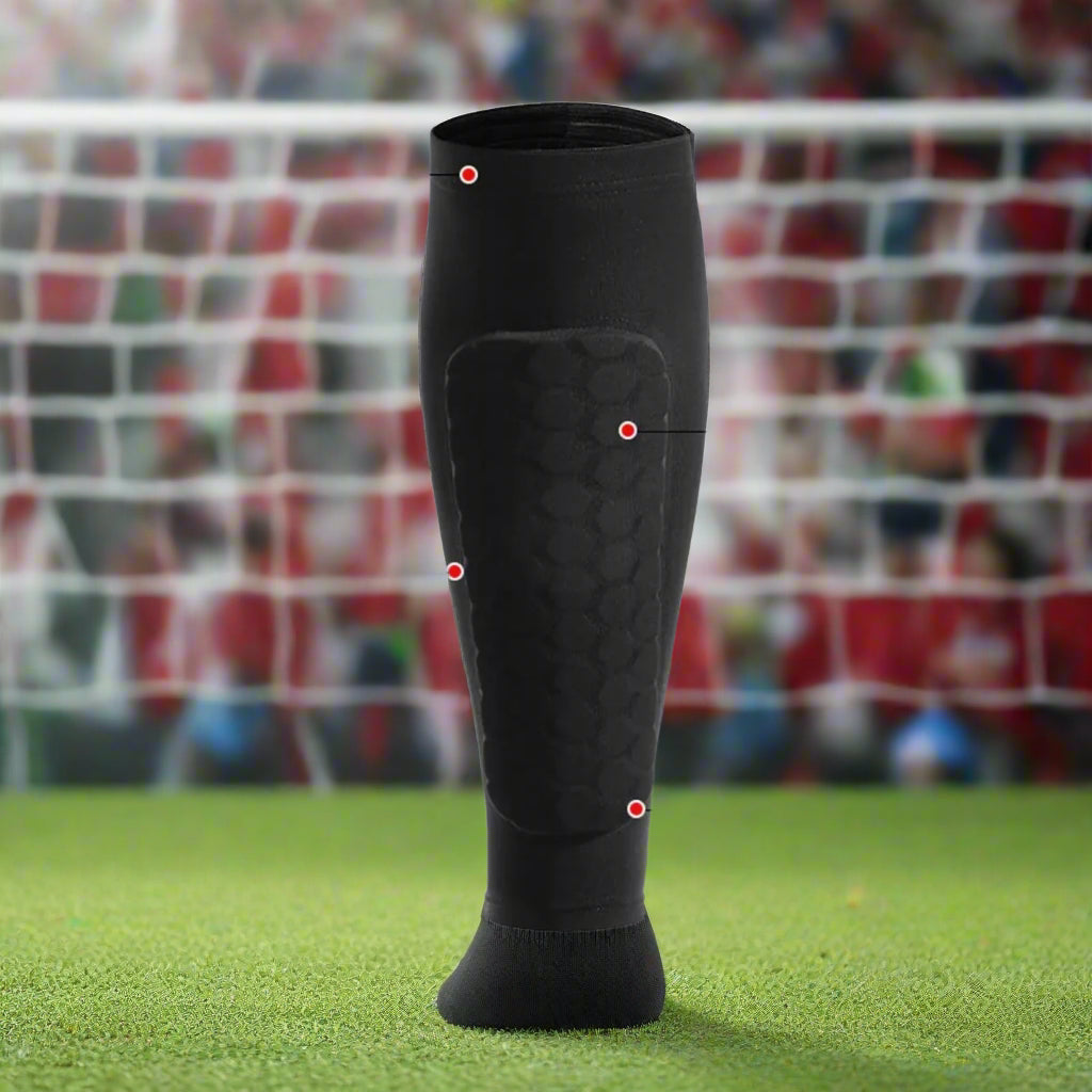 Skanto | EliteGuard Pro Honingraat Scheenbeschermers | Duurzame voetbalcompressiesleeves voor verbeterde veiligheid en mobiliteit