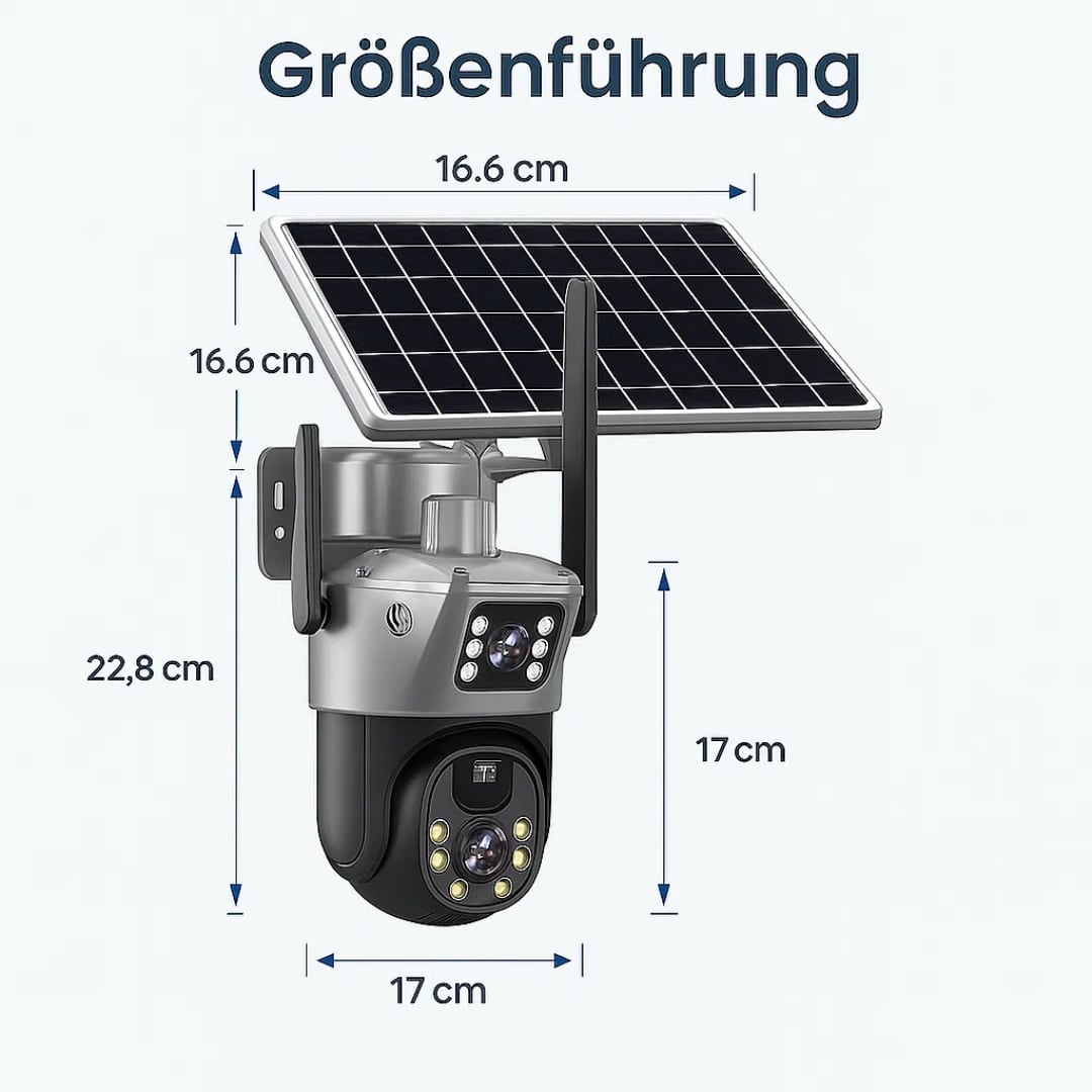 Buitenbewakingscamera | WLAN Camera met Zonnepaneel | GuardVision