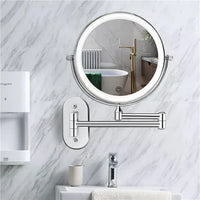 Wandcosmeticaspiegel met LED-verlichting en vergroting