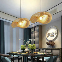 Handgeweven bamboe hanglamp in boho stijl