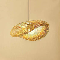 Handgeweven bamboe hanglamp in boho stijl