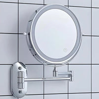 Wandcosmeticaspiegel met LED-verlichting en vergroting