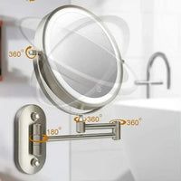 Wandcosmeticaspiegel met LED-verlichting en vergroting