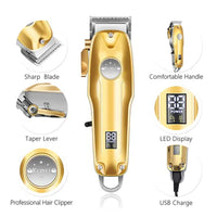 Professionele Haartrimmer voor Mannen Gouden Set | Gouden Draadloze Haartrimmer