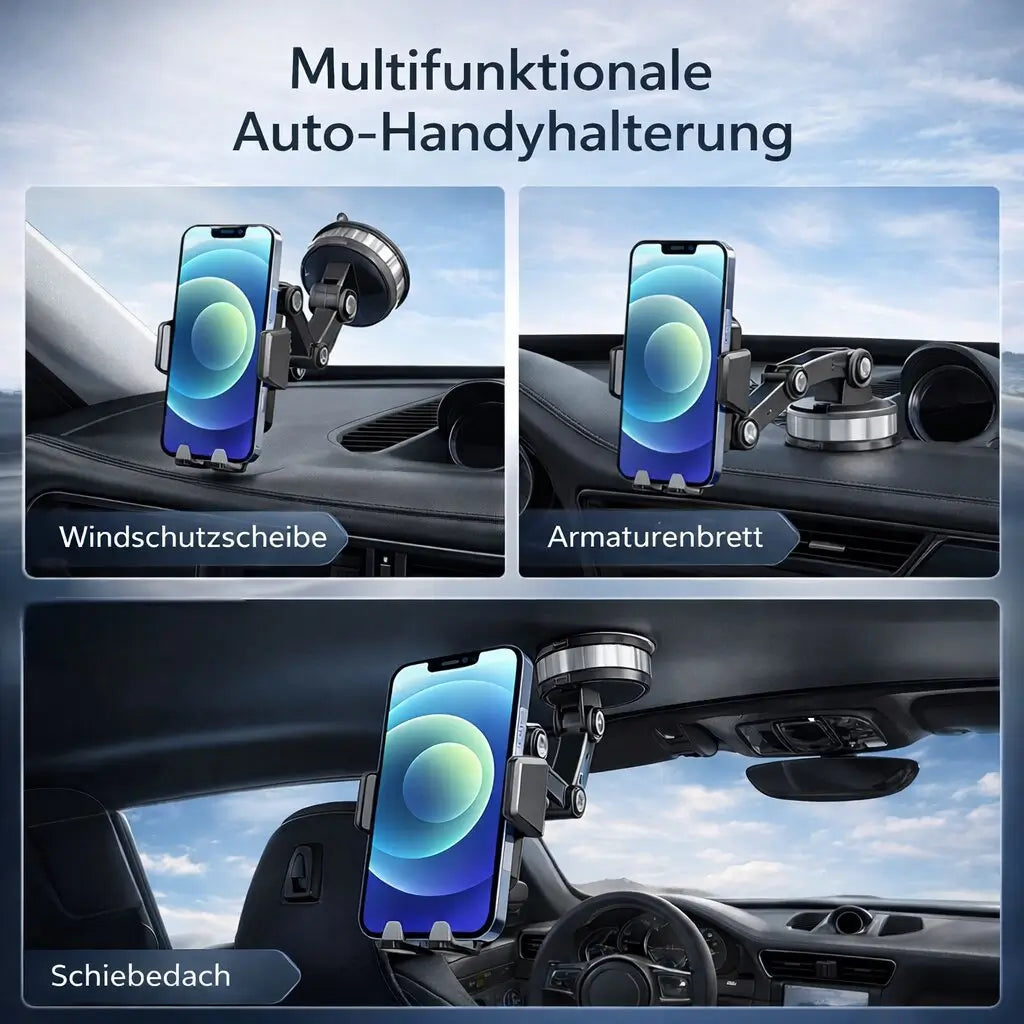Telefoonhouder voor Auto | Telefoonhouder met Zuignap & 360° Draaibaar | LuxGrip