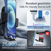 Telefoonhouder voor Auto | Telefoonhouder met Zuignap & 360° Draaibaar | LuxGrip