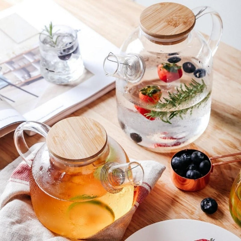 Scandinavische Glazen Theepot Set
