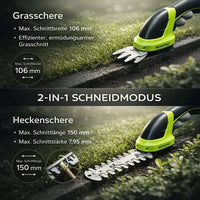 Accu Heggenschaar | Gras-snoeischaar voor de tuin | GroenKlinge
