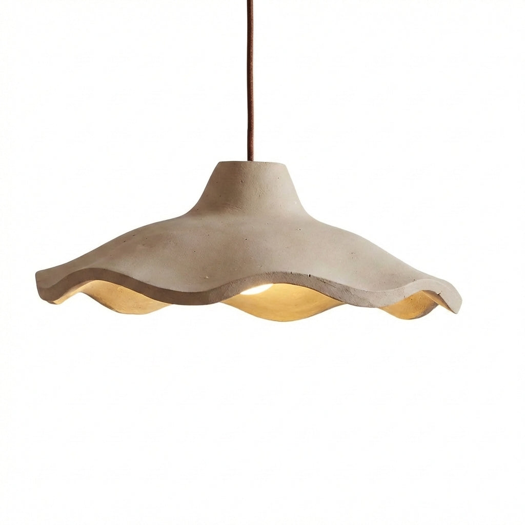 Japanse Vintage Cementen Bloem Hanglamp | 1-Licht