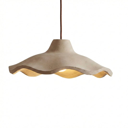 Japanse Vintage Cementen Bloem Hanglamp | 1-Licht