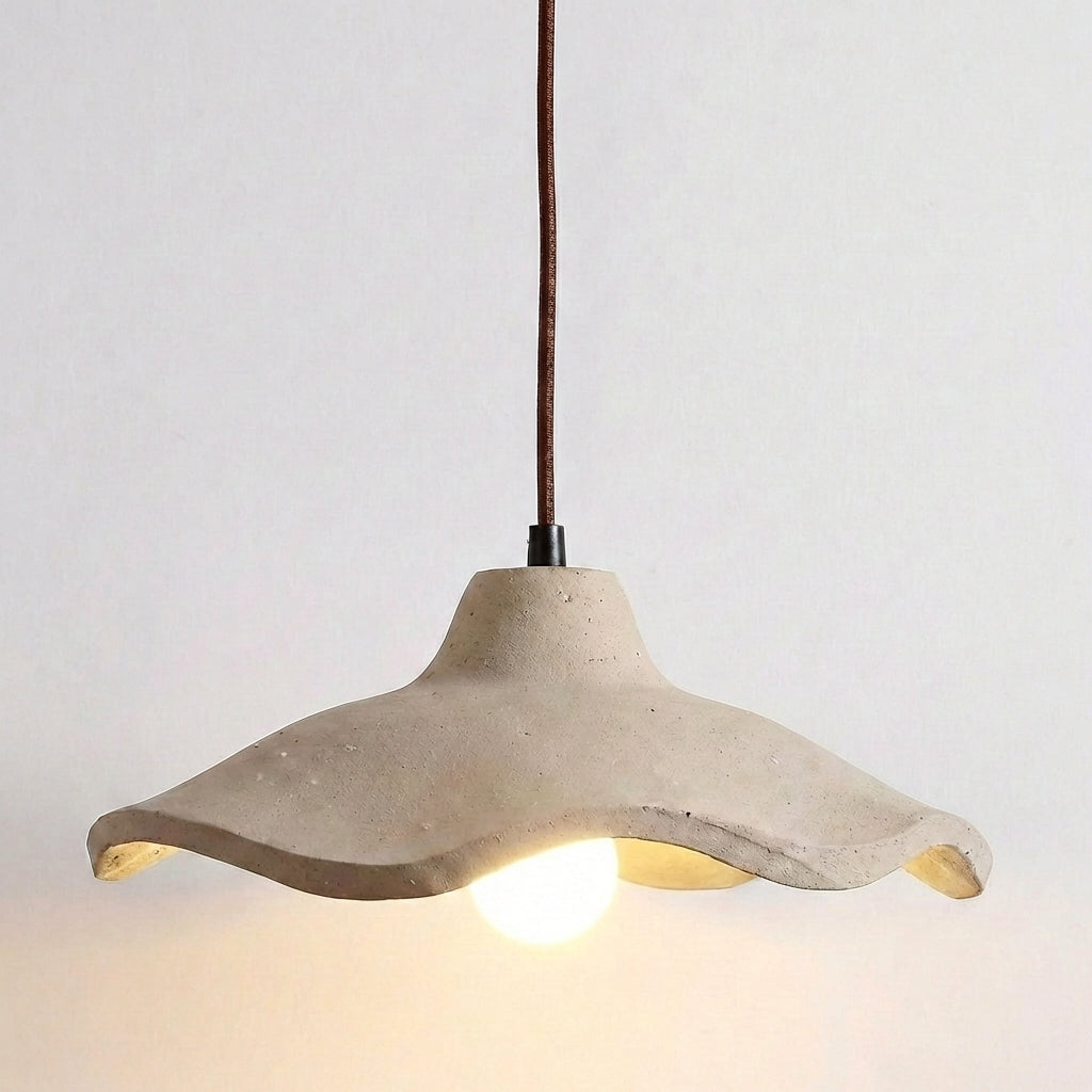 Japanse Vintage Cementen Bloem Hanglamp | 1-Licht