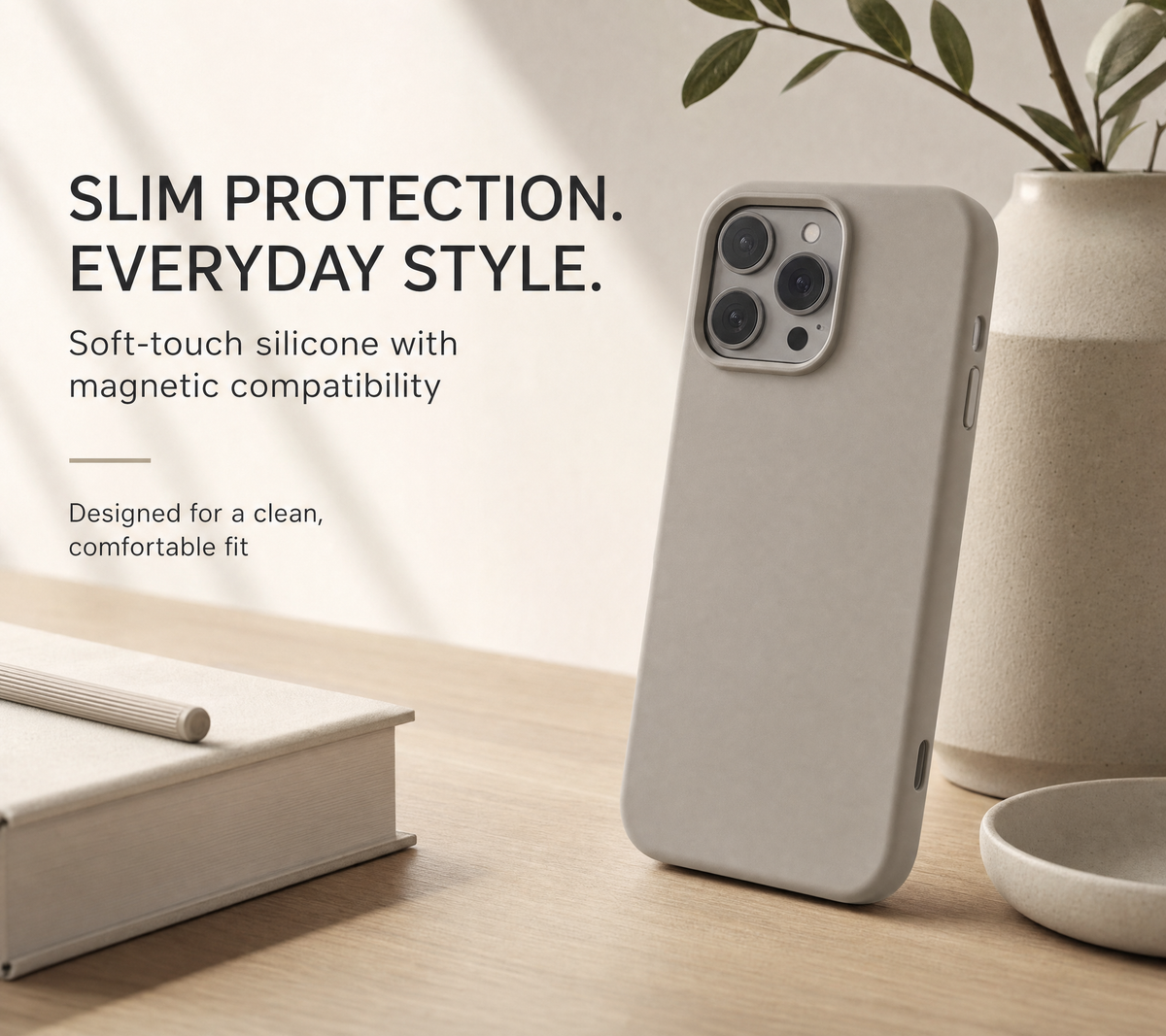 iPhone Hoes MagSafe – Siliconenhoes met Soft Touch en camera bescherming