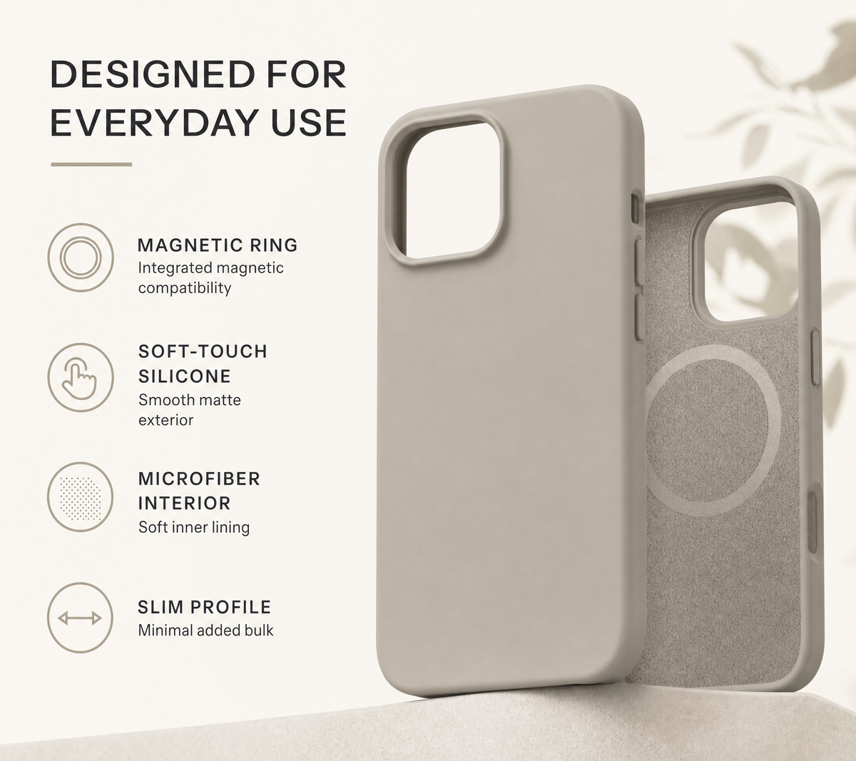 iPhone Hoes MagSafe – Siliconenhoes met Soft Touch en camera bescherming