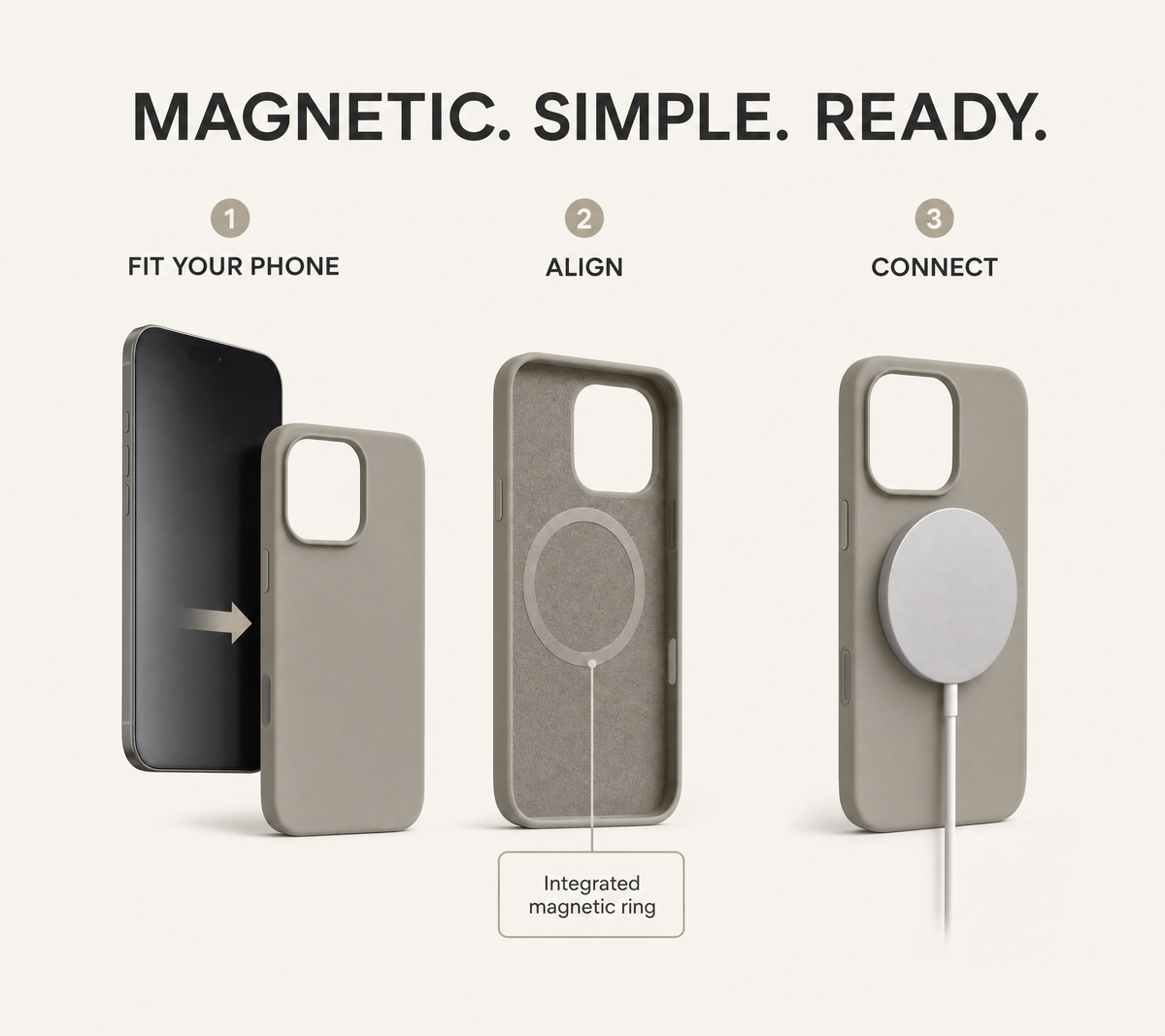 iPhone Hoes MagSafe – Siliconenhoes met Soft Touch en camera bescherming