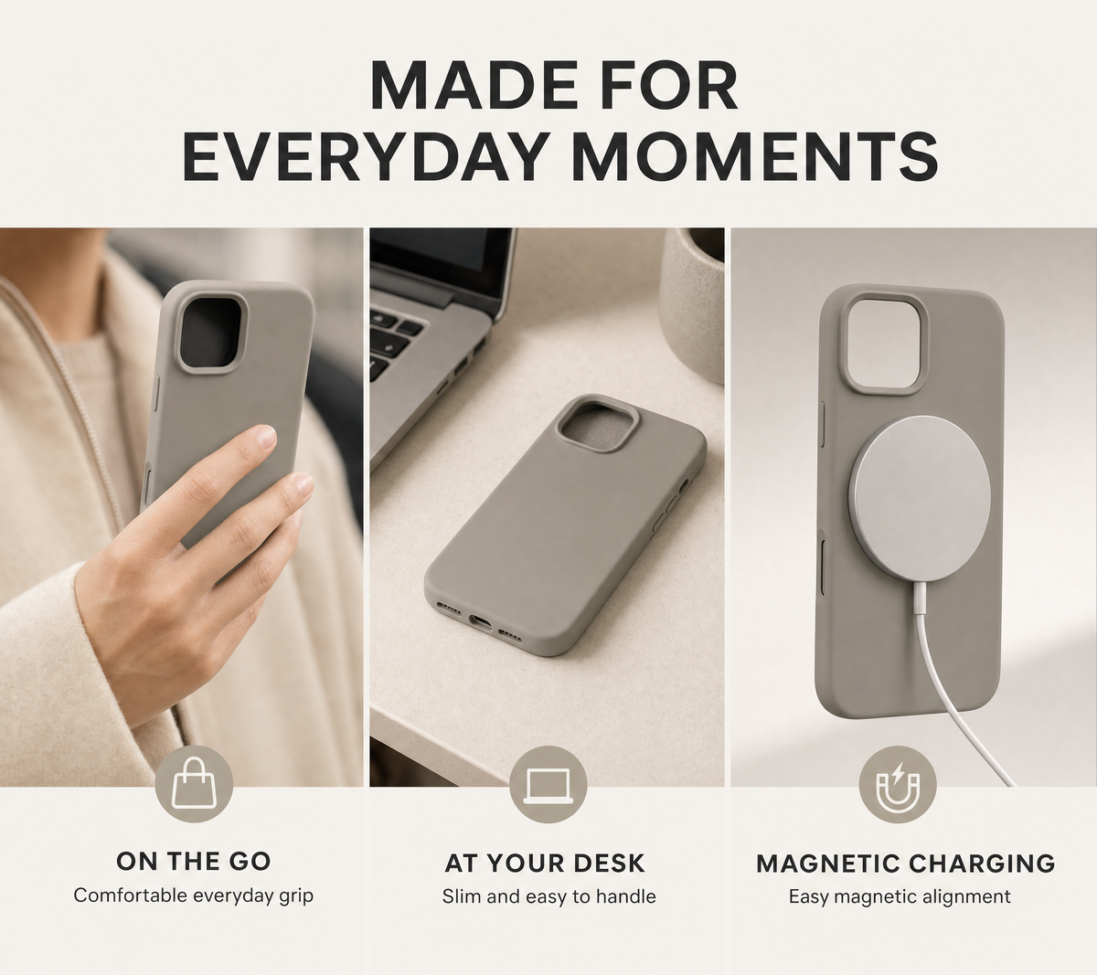 iPhone Hoes MagSafe – Siliconenhoes met Soft Touch en camera bescherming