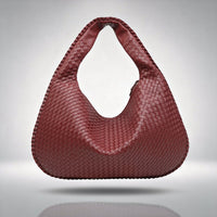 Gevlochten Leren Hobo Bag met Rits | Schoudertas voor Dames | Flechture