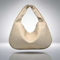 Gevlochten Leren Hobo Bag met Rits | Schoudertas voor Dames | Flechture