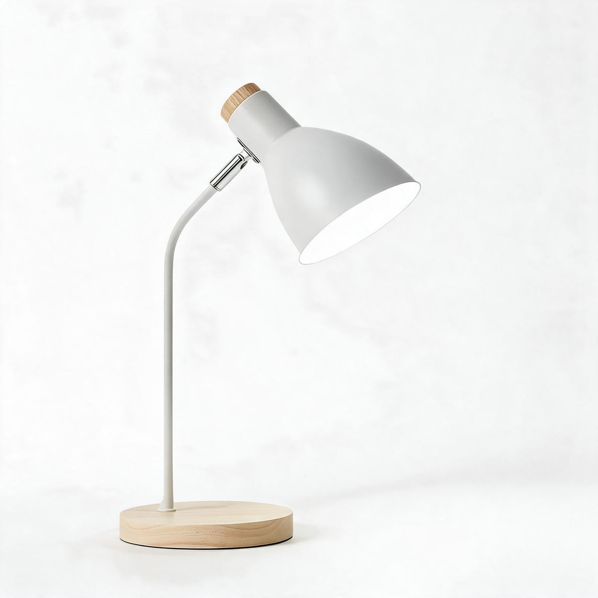 Tafellamp Scandinavisch – Bureau lamp van hout en metaal, E27