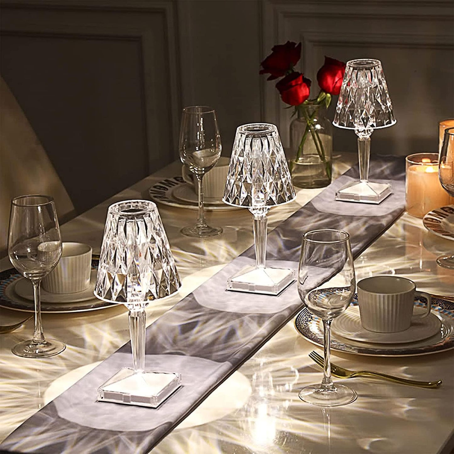 LED Kristall Tafel Lamp | Elegante Diamant Ontwerp
