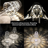 LED Kristall Tafel Lamp | Elegante Diamant Ontwerp