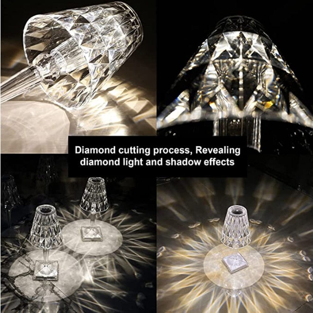 LED Kristall Tafel Lamp | Elegante Diamant Ontwerp