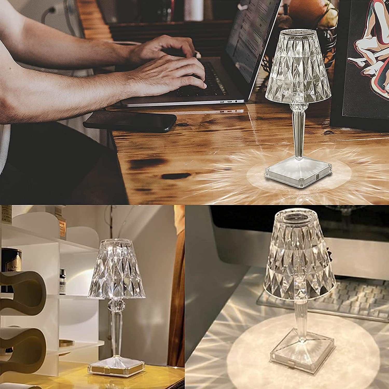 LED Kristall Tafel Lamp | Elegante Diamant Ontwerp