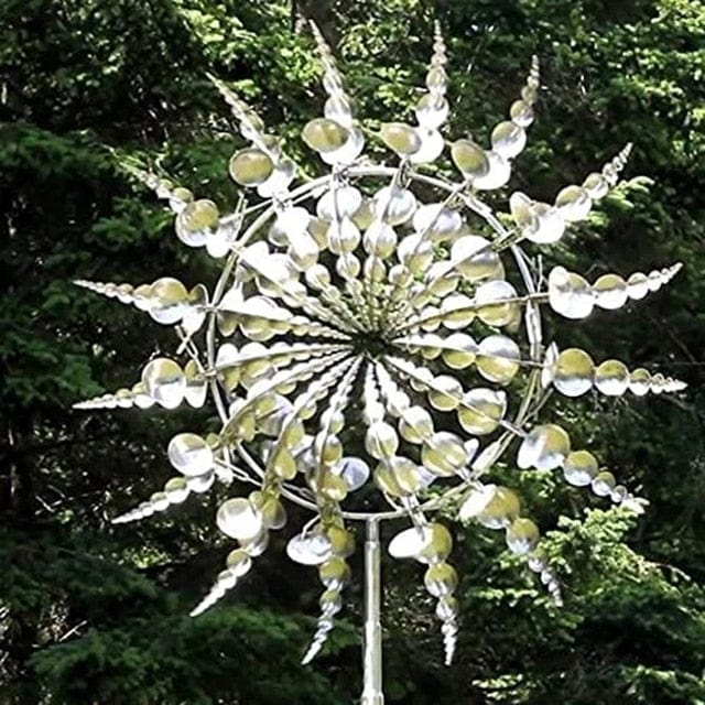 Unieke en magische windmolen van metaal | Magische kinetische metalen sculptuur