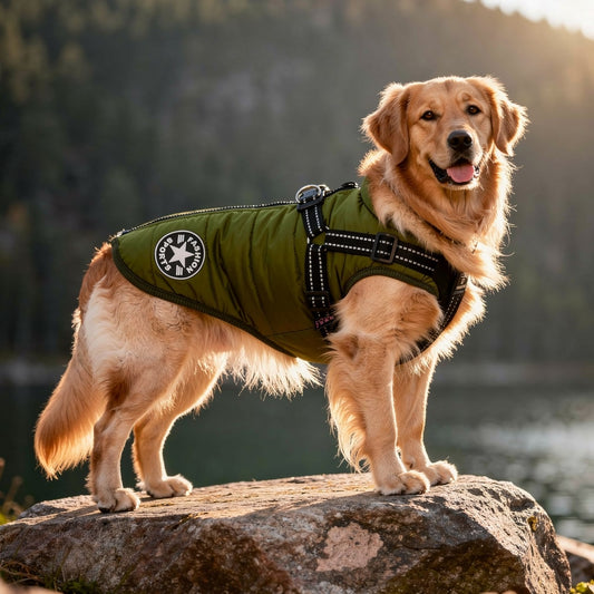 Hondenmantel voor de Winter | Wintermantel voor Honden | Hondenvest met Tuig | VachtMantel