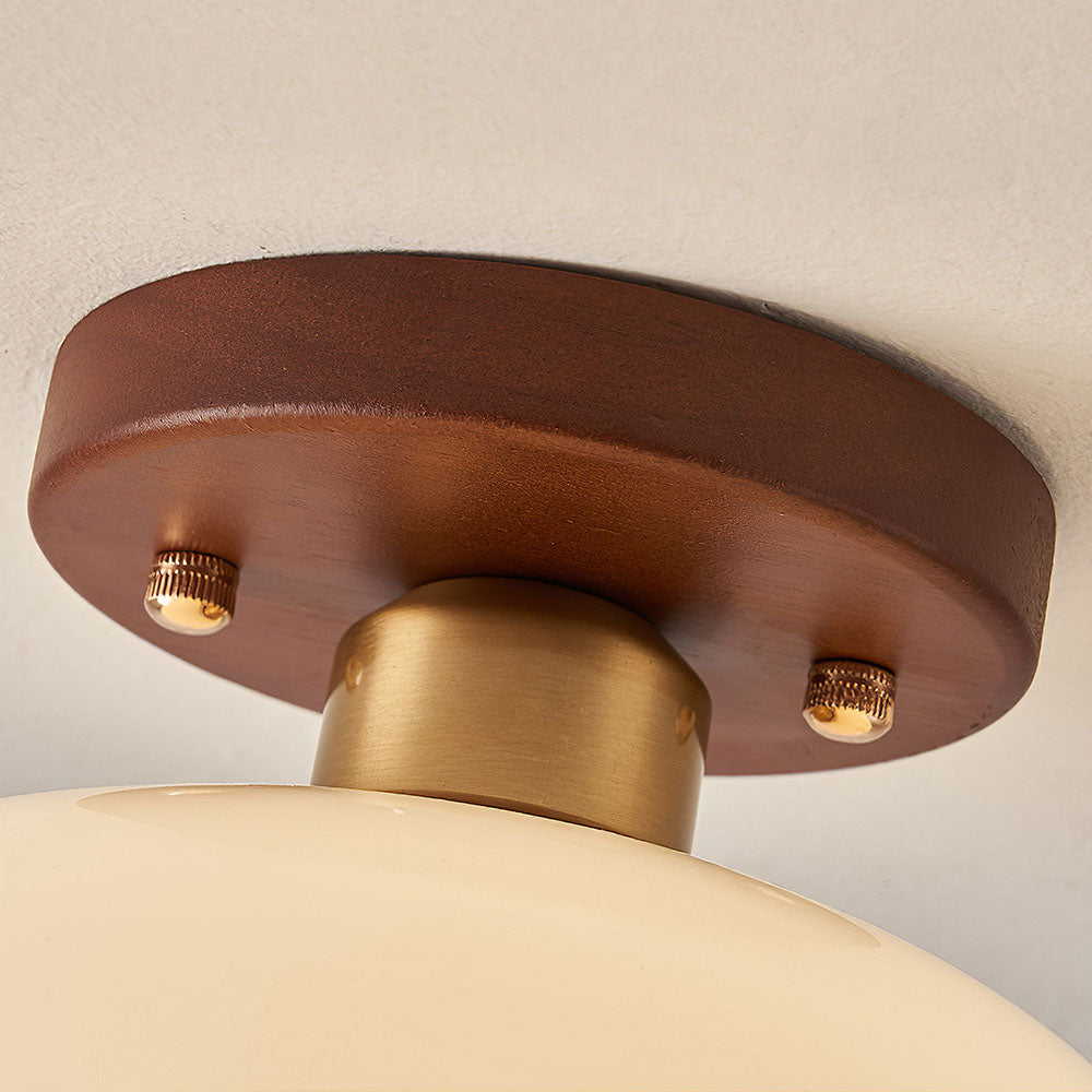Vintage witte kleine plafondlamp - Klassieke stijl voor de gang