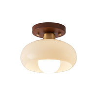 Vintage witte kleine plafondlamp - Klassieke stijl voor de gang