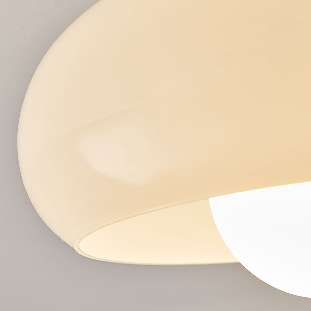 Vintage witte kleine plafondlamp - Klassieke stijl voor de gang