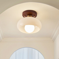 Vintage witte kleine plafondlamp - Klassieke stijl voor de gang