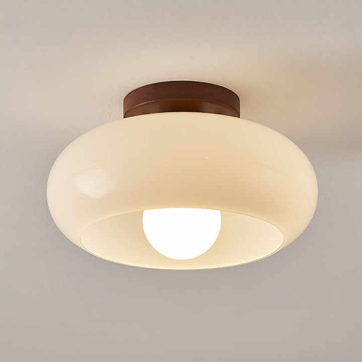 Vintage witte kleine plafondlamp - Klassieke stijl voor de gang