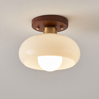 Vintage witte kleine plafondlamp - Klassieke stijl voor de gang