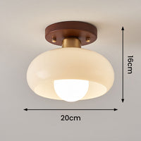 Vintage witte kleine plafondlamp - Klassieke stijl voor de gang