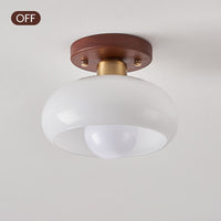 Vintage witte kleine plafondlamp - Klassieke stijl voor de gang