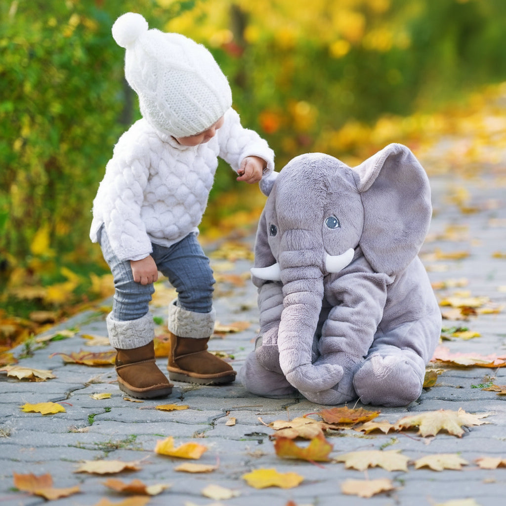 PlushElephant Knuffelkussen – Superzacht & Comfortabel voor Baby’s en Kinderen